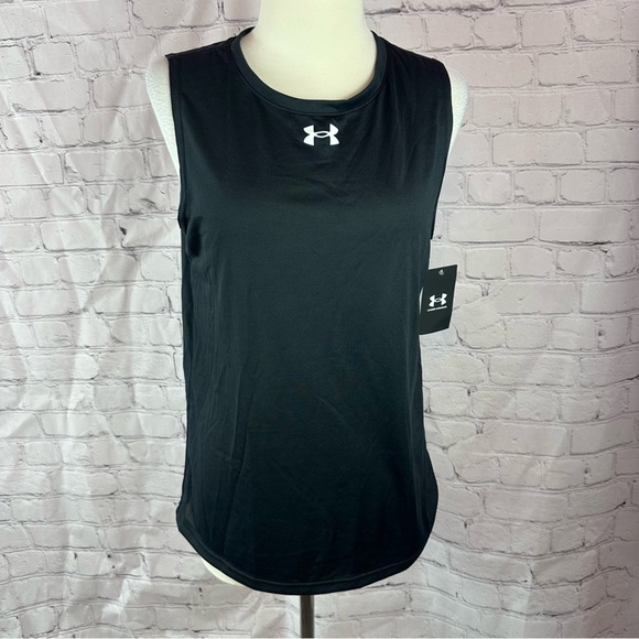 NWT womens under armour sleeveless team tech shirt activewear loose fit - Picture 1 of 16